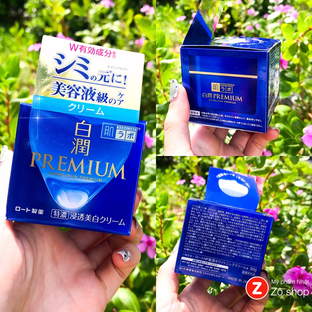 Kem dưỡng trắng, ngừa nám/ tàn nhang cao cấp - Hada Labo Shirojyun Premium Medicated Whitening Cream (50g)