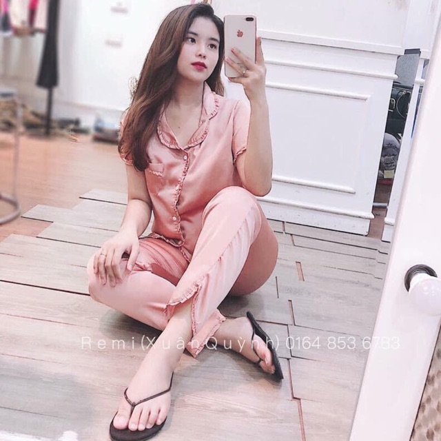 Set lụa cộc tay