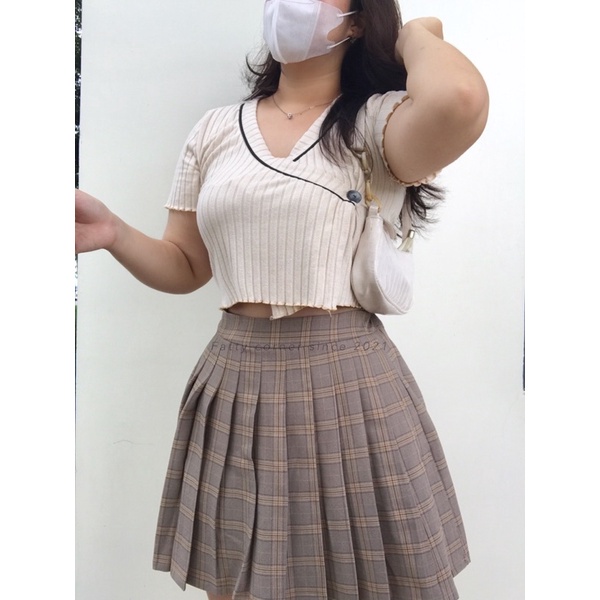 ❣áo croptop kiểu gài nút BIGSIZE đắp chéo một bên cho nàng mũm mĩm FATTYTA | BigBuy360 - bigbuy360.vn