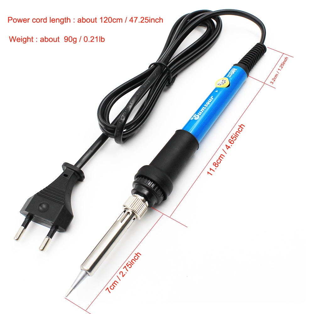 11 pcs 60W-220V  adjustable temperature LCD electric soldering iron welding tool pump electric soldering iron