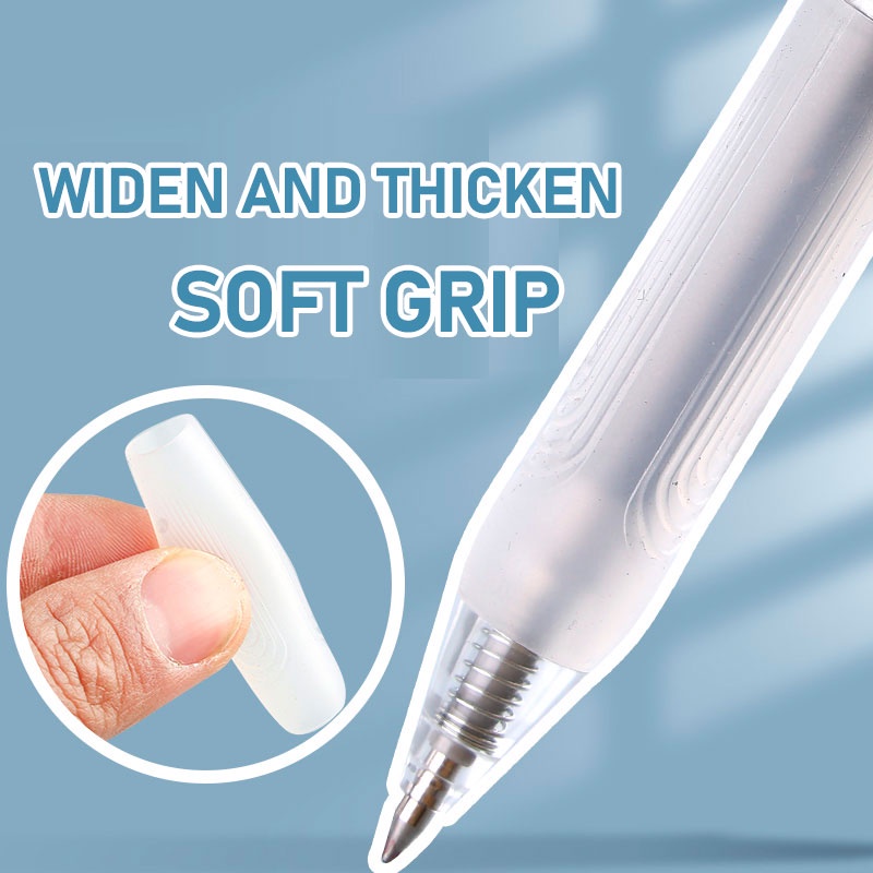 Bút mực đen Deli thiết kế vỏ trong suốt ngòi 0.5mm dành cho học sinh