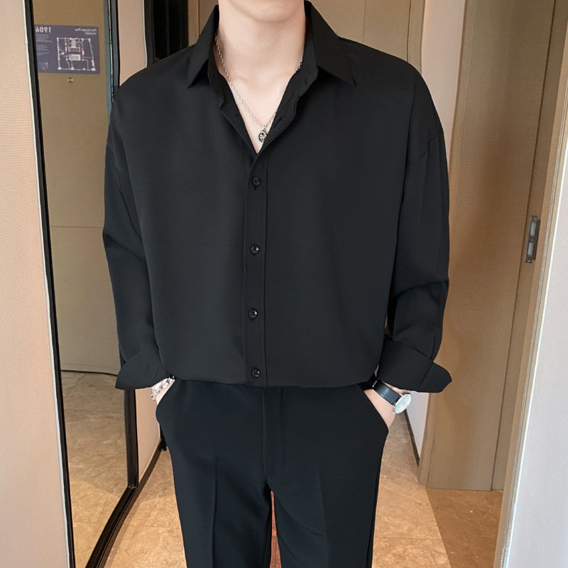 Áo sơ mi form rộng tay dài đi học đi làm đi chơi unisex nam nữ nhiều màu vải lụa mềm mịn ít nhăn SMRTD từ 40-85kg