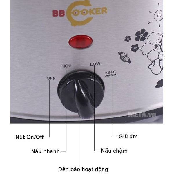 Nồi Nấu Cháo Chậm Cho Bé Ăn Dặm BB COOKER 1.5L