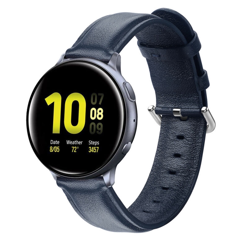 Dây Đeo Bằng Da Thật 20mm Cho Đồng Hồ Thông Minh Samsung Galaxy Watch 42mm Active 2 40/44mm Gear S4 S2 Classic