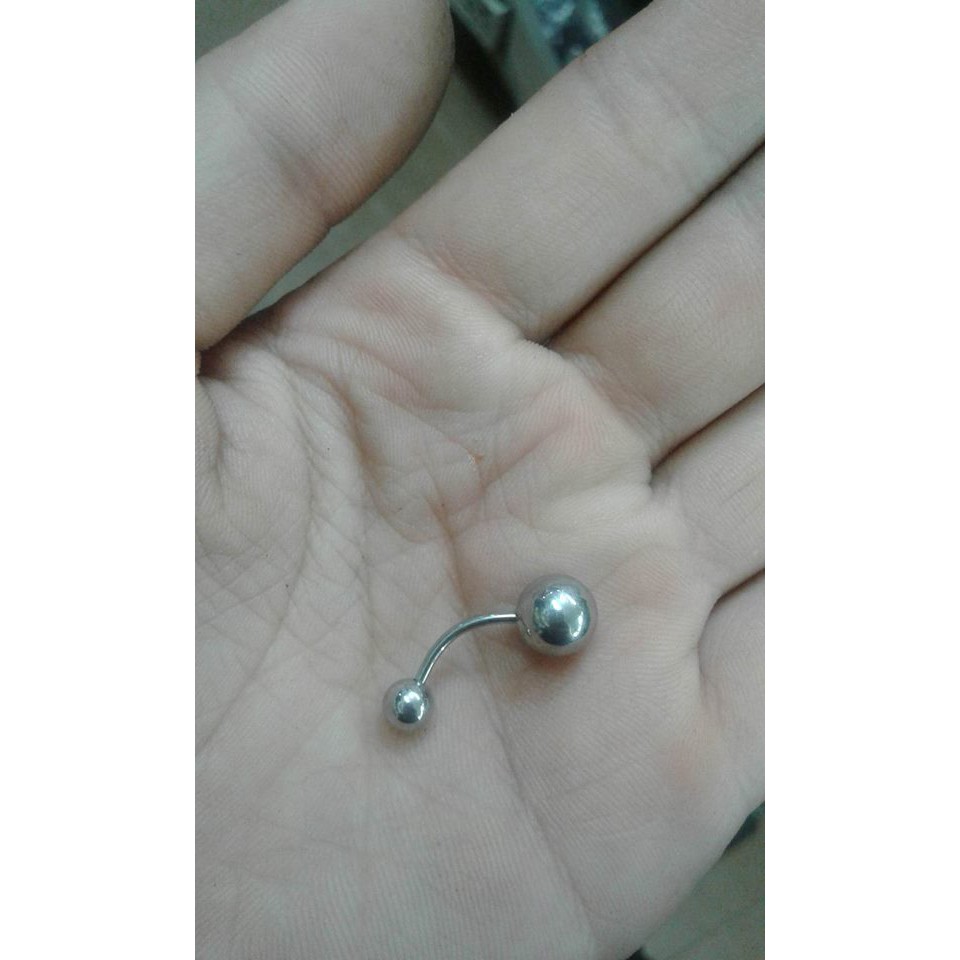 Khuyên rốn Basic trơn không đá y ảnh thép y tế không gỉ