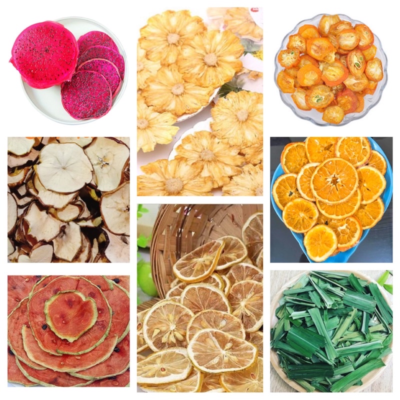 100G - TỔNG HỢP CÁC LOẠI HOA QUẢ SẤY KHÔ ⭕️ nguyên liệu làm trà detox ⭕️ chè dưỡng nhan