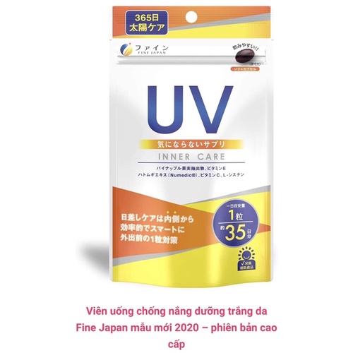 Viên uống chống nắng UV Inner Care Nhật Bản mẫu mới 2020 chính hãng