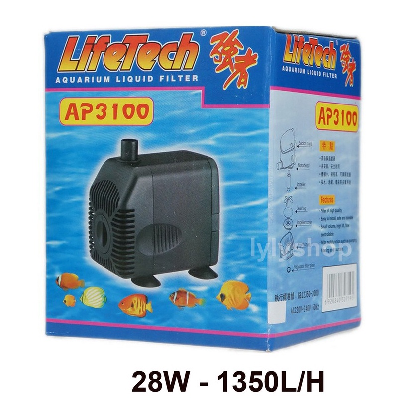 Máy bơm Lifetech AP 3100 công suất 28W Dùng Chạy Vệ Sinh Máy Điện Giải Ion Kiềm