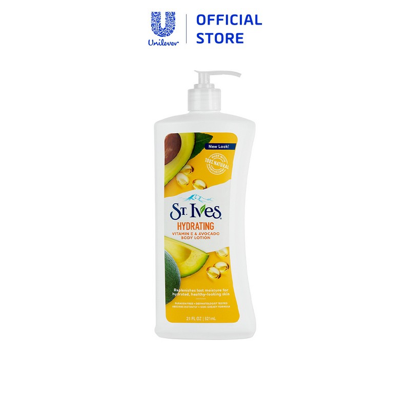 Sữa dưỡng thể St.Ives Vitamin E và Bơ 621ml