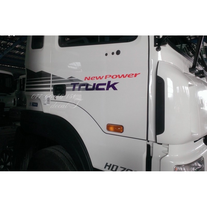 Tem Dán Xe Tải Hyundai Truck.Tem Truck New power Dán Xe Tải. Tem Dán Xe Tải Hyundai truck