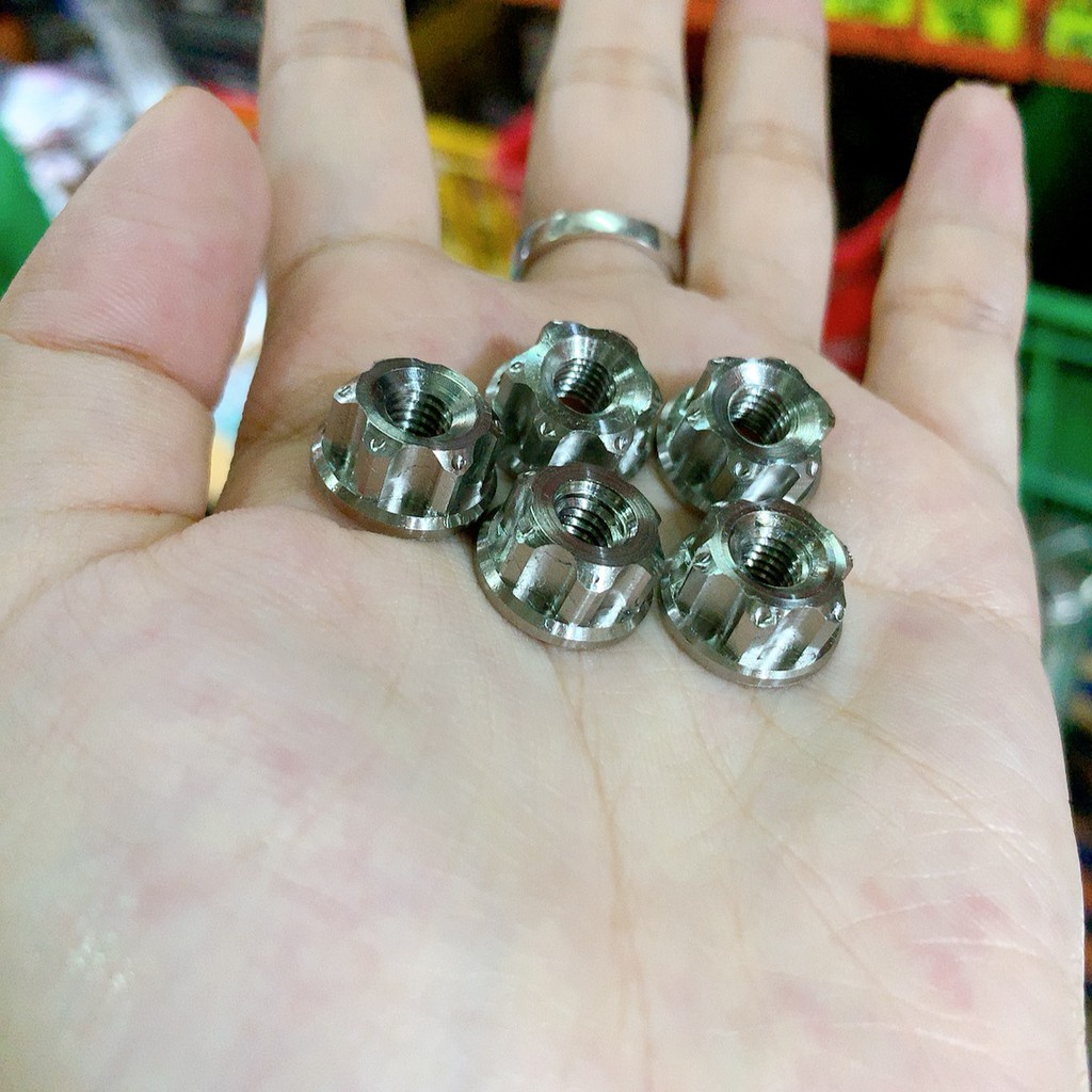 Tán Salaya inox 304 6li, 8li hở đầu chống gỉ sáng bóng