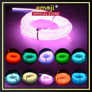 Bộ 4 dây LED neon dẻo 5mm, 4 sợi dài 1.5m, dùng Pin 3V - Dây EL Wire trang trí trang quần áo nhảy đèn LED
