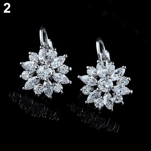 Đôi Bông Tai Mặt Đá Zircon Sang Trọng