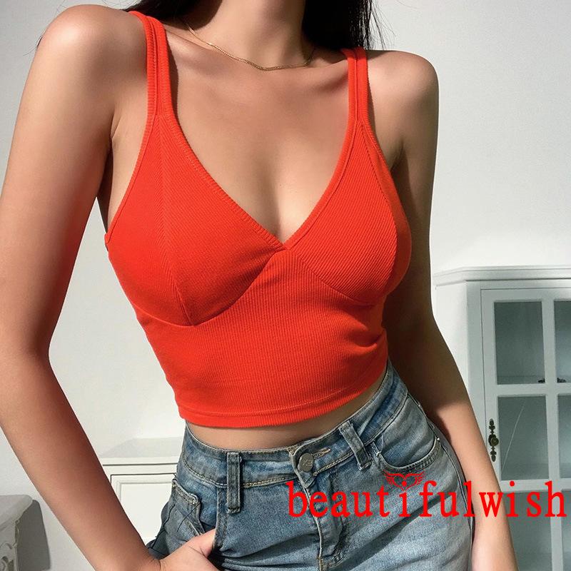 Áo Lửng Nữ Không Tay Cổ Chữ V Thời Trang Quyến Rũ | BigBuy360 - bigbuy360.vn