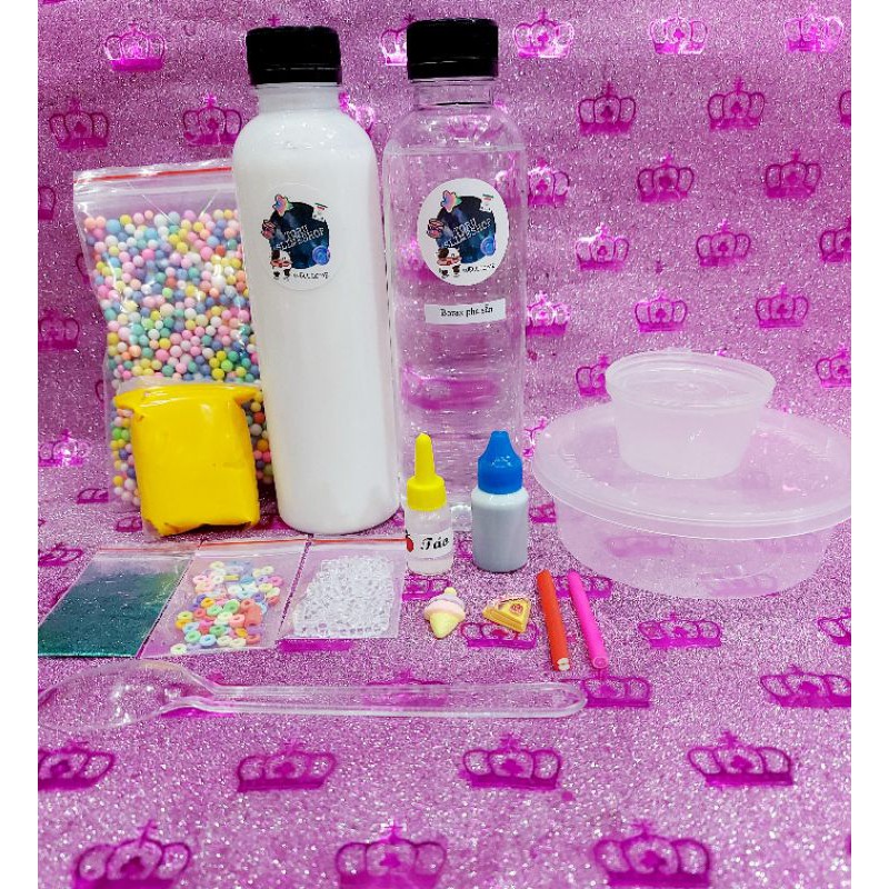 Bộ Kit Làm Slime Cơ Bản Basic Slime 15 món toru_slime