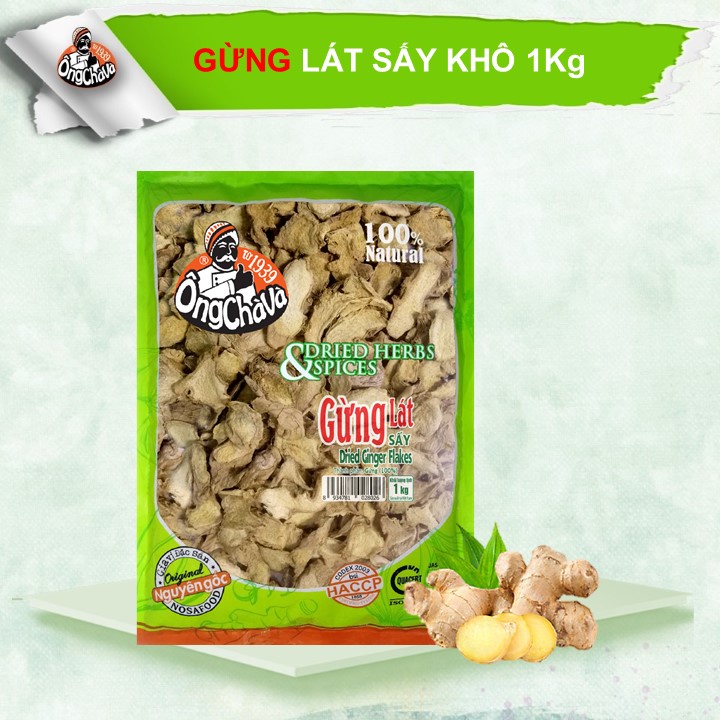 GỪNG LÁT Ông Chà Và 1kg (Dried ginger flakes)