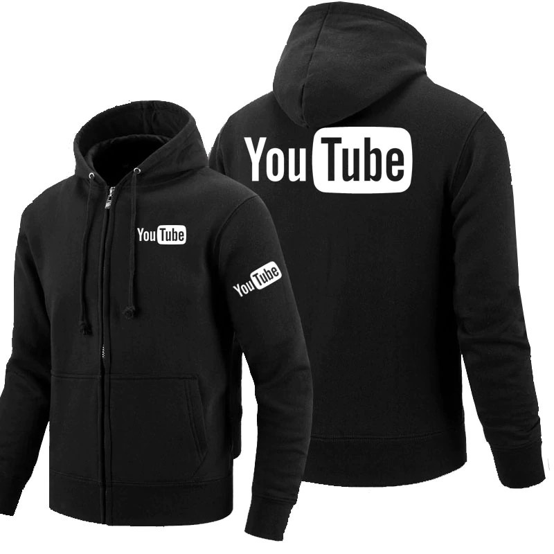 Áo Hoodie Vải Cotton In Logo Youtube 2022 Kiểu Mới Cho Nam