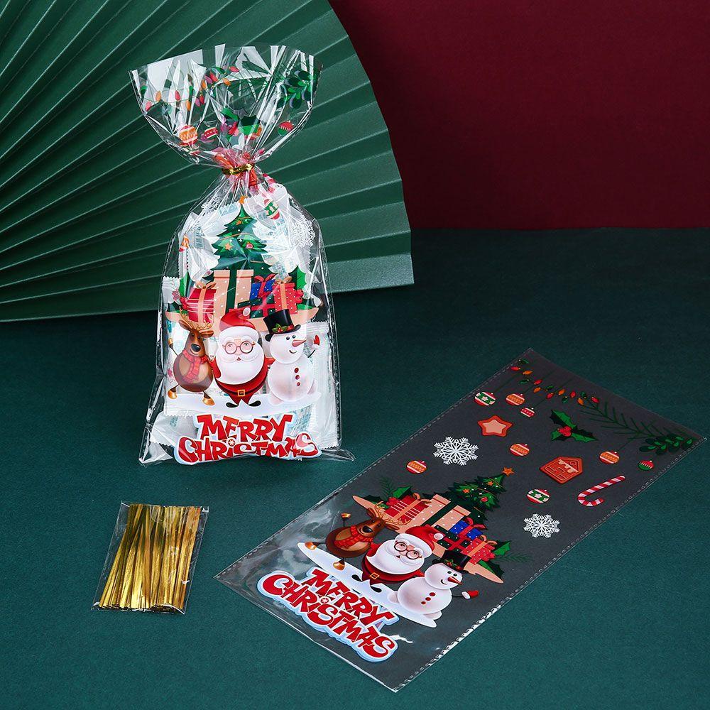 Túi Đựng Bánh Kẹo Trong Suốt Hình Ông Già Noel