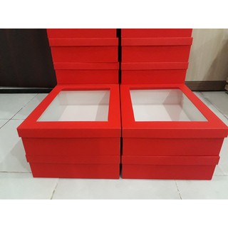 [ HỘP QUÀ TẶNG 2023 ] COMBO 10 HỘP KÍCH THƯỚC 30X40X10 NẮP KIẾNG MÀU ĐỎ