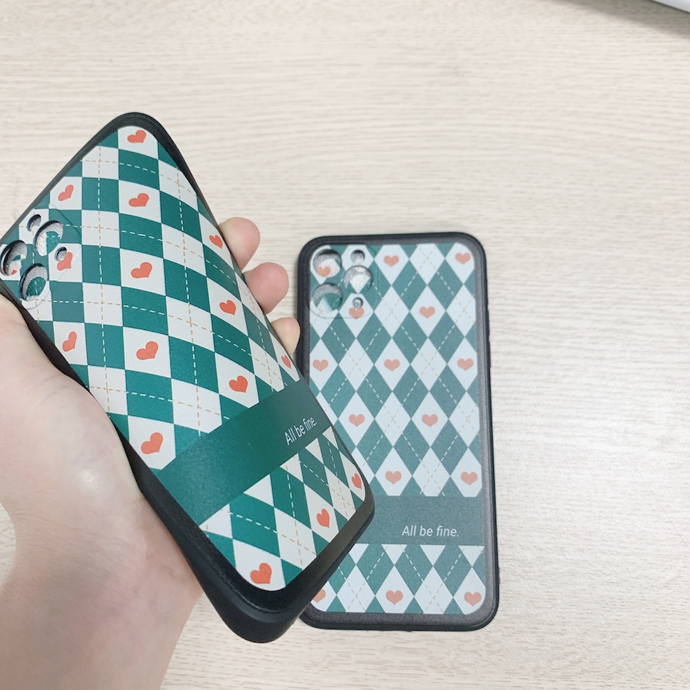 Ốp lưng iphone Xanh cổ điển cạnh vuông chống sốc cho iphone 11 7plus 8plus x xsmax 11pro max 12pro 12promax13promax e178