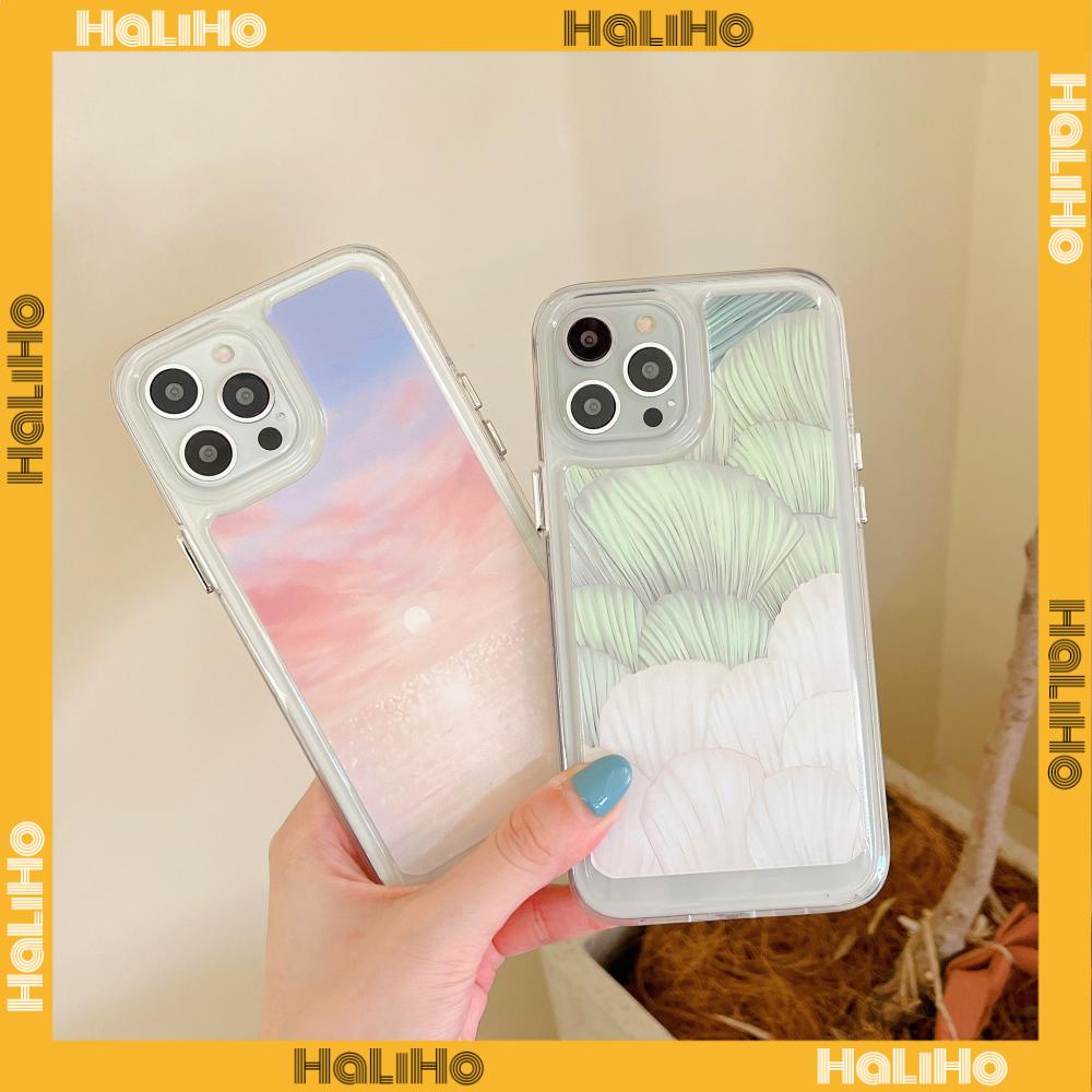 iPhone Case Silicone Soft Case Clear Case Thickened Shockproof Protection Camera Sunset Flower Compatible For iPhone 11 iPhone 13 Pro Max iPhone 12 Pro Max iPhone 7 Plus iPhone xr