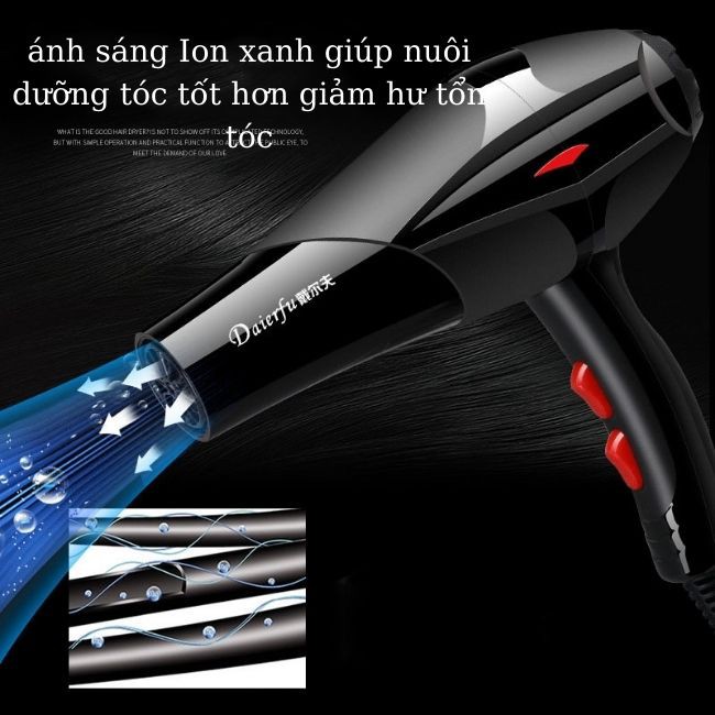 Máy Sấy Tóc Cầm Tay Tạo Kiểu Daierfu Công Suất Lớn 2800W Sấy Nhanh Không Làm Hư Tóc