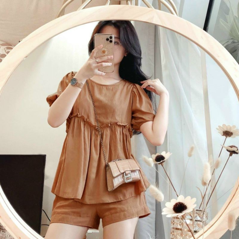 60-90kg Bigsize SÉT PEPLUM BÈO NGỰC