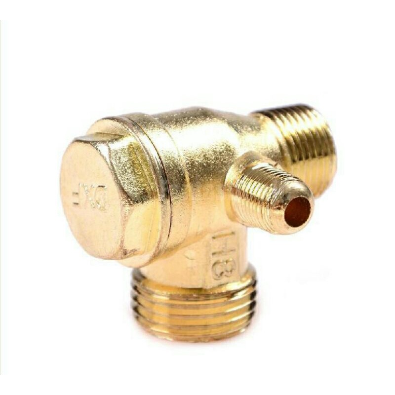 Van một chiều, góc chuyển L bằng đồng thau cho máy nén khí.