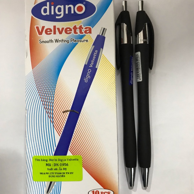 Hộp 10 But Bi Gel ấn độ Digno Velvetta đen Xanh Shopee Việt Nam