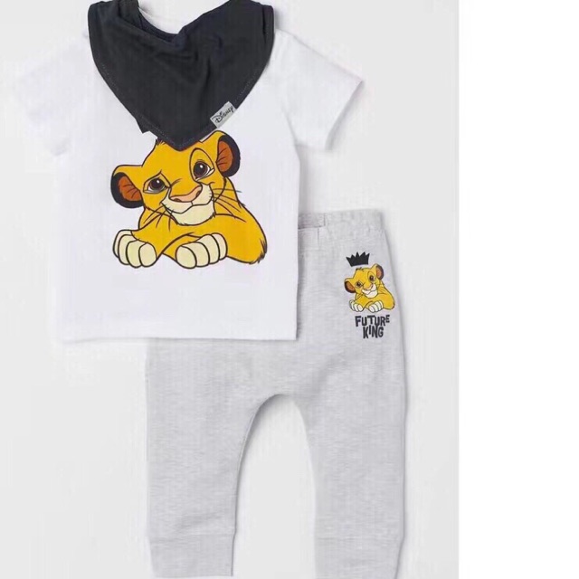Bộ quần áo cotton Zara sư tử cho bé trai 1-5y