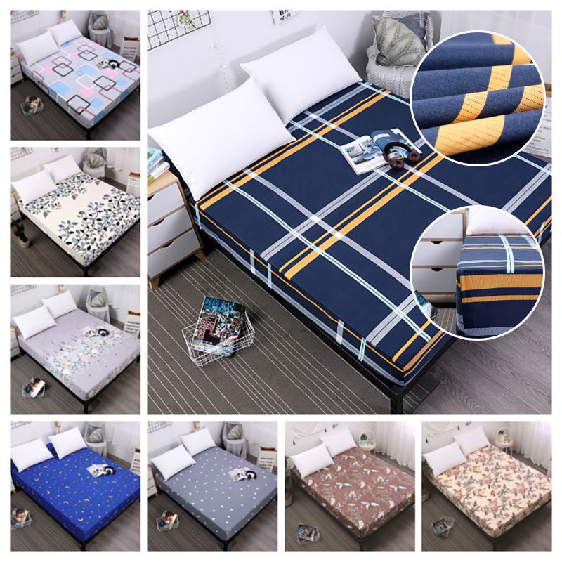 Vỏ Bọc Nệm Giường Chống Bụi Họa Tiết Sọc In Hoa