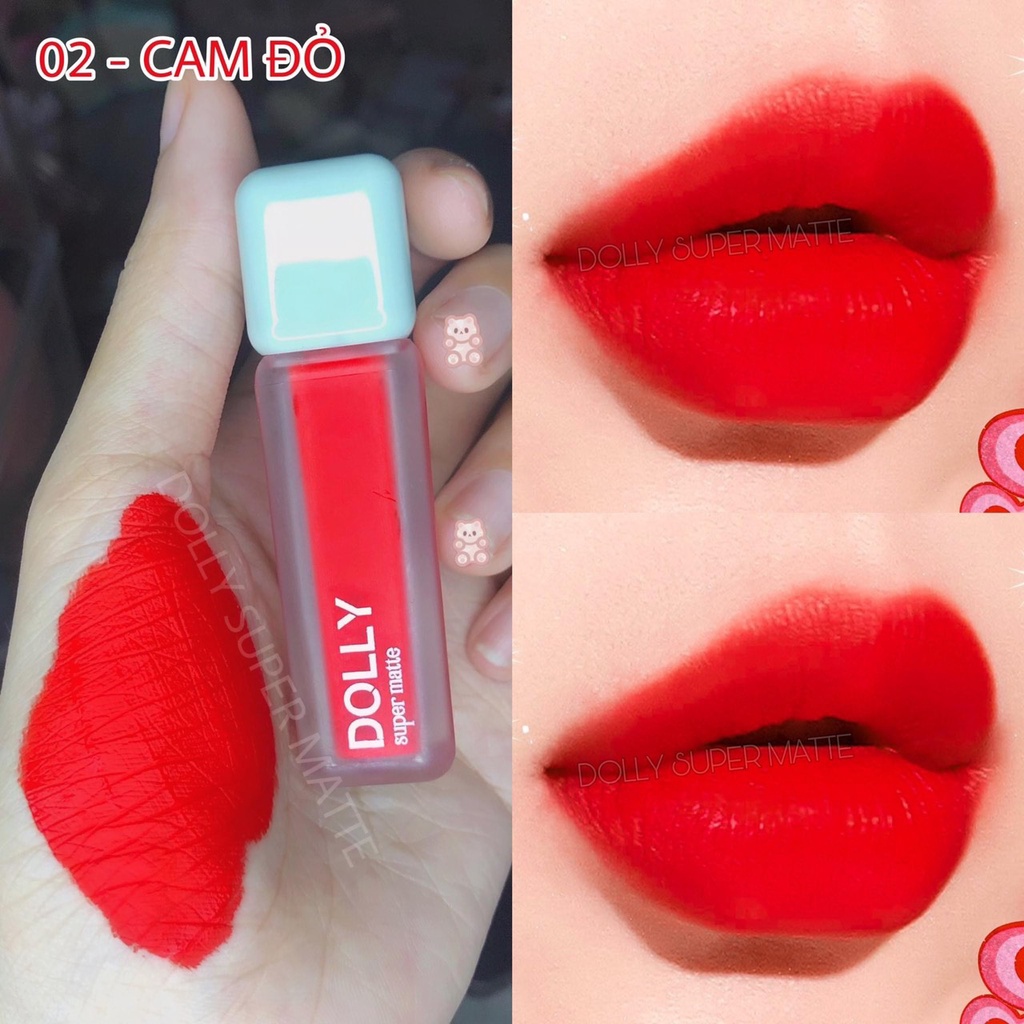 Son lì, kem, không chì Dolly SUPER MATTE siêu min