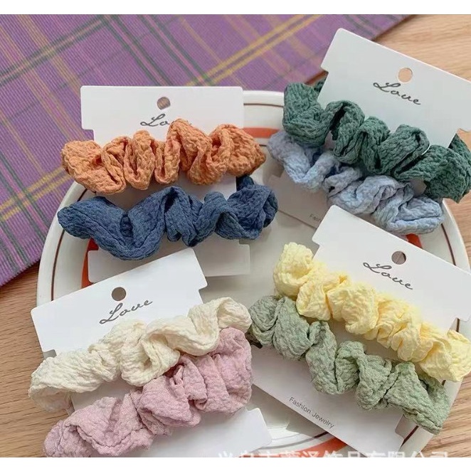 Chun buộc tóc vải nhún trơn màu nữ tính BAG U CHUNVAITRONMAU066