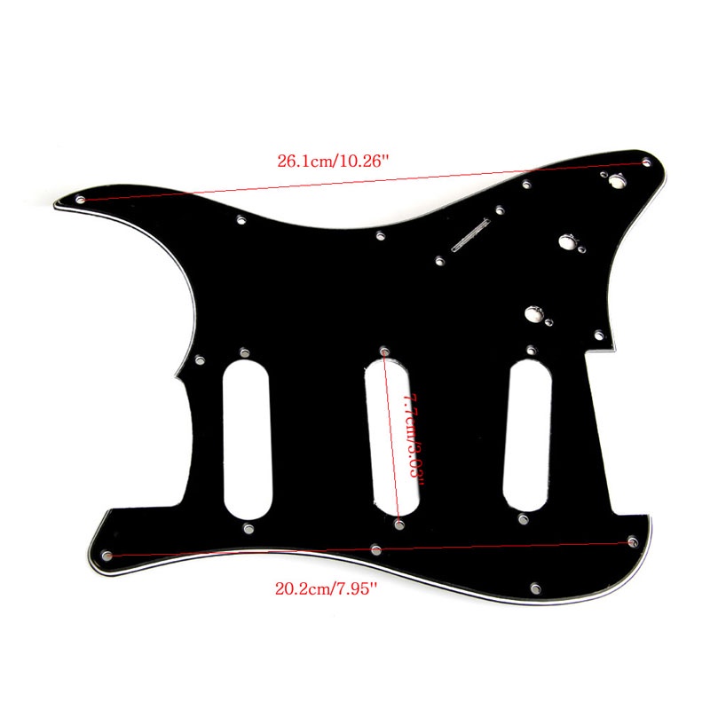 Miếng Gảy Đàn Guitar Điện 3 Lớp Màu Đen Mới
