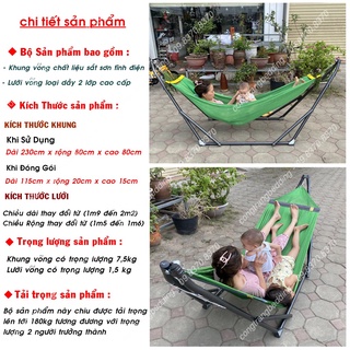 Võng Xếp Khung Sơn Tĩnh Điện Phi 32