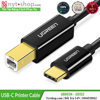 Cáp USB Type-C ra USB 2.0 Type-B cao cấp UGREEN US152
