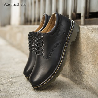 [BH 12 tháng]Giày da nam công sở Dr màu đen_tặng kèm 1 lót quế và 1 đôi tất khử mùi cao cấp