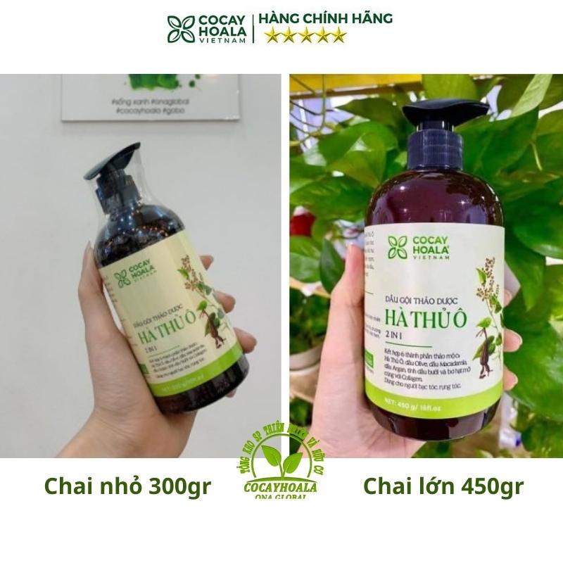 Dầu Gội Hà Thủ Ô Dầu Gội Thảo Dược Cỏ Cây Hoa Lá Sạch Gàu Mọc Tóc Giảm Rụng Tóc Bạc Tóc Chai 300g 450g