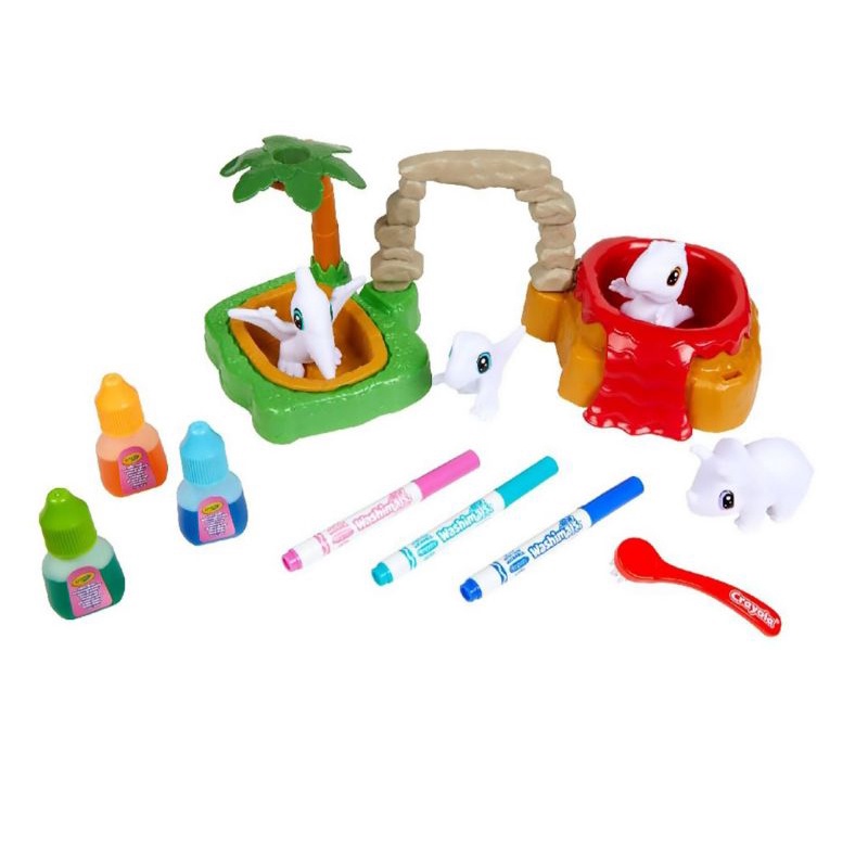 Bộ Crayola Scribble Scrubbie Dinosaur Set & Dinosaur Waterfall Playset.