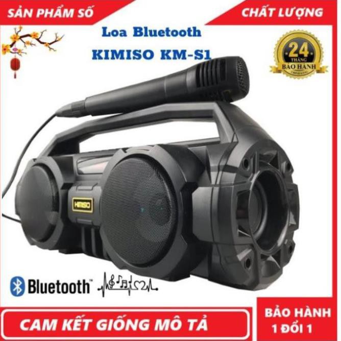 Loa Bluetooth KIMISO KM-S1 - Tặng kèm Mic hát Karaoke - Lỗi đổi mới trong 10 ngày [Bảo Hành 2 Năm]