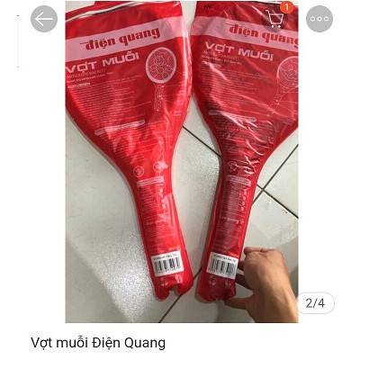 Vợt muỗi cao cấp Điện QuangTặng Kèm Bút Thử Điện.