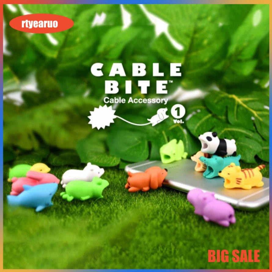 Phụ kiện bảo vệ đầu dây cáp thiết kế kiểu động vật đáng yêu