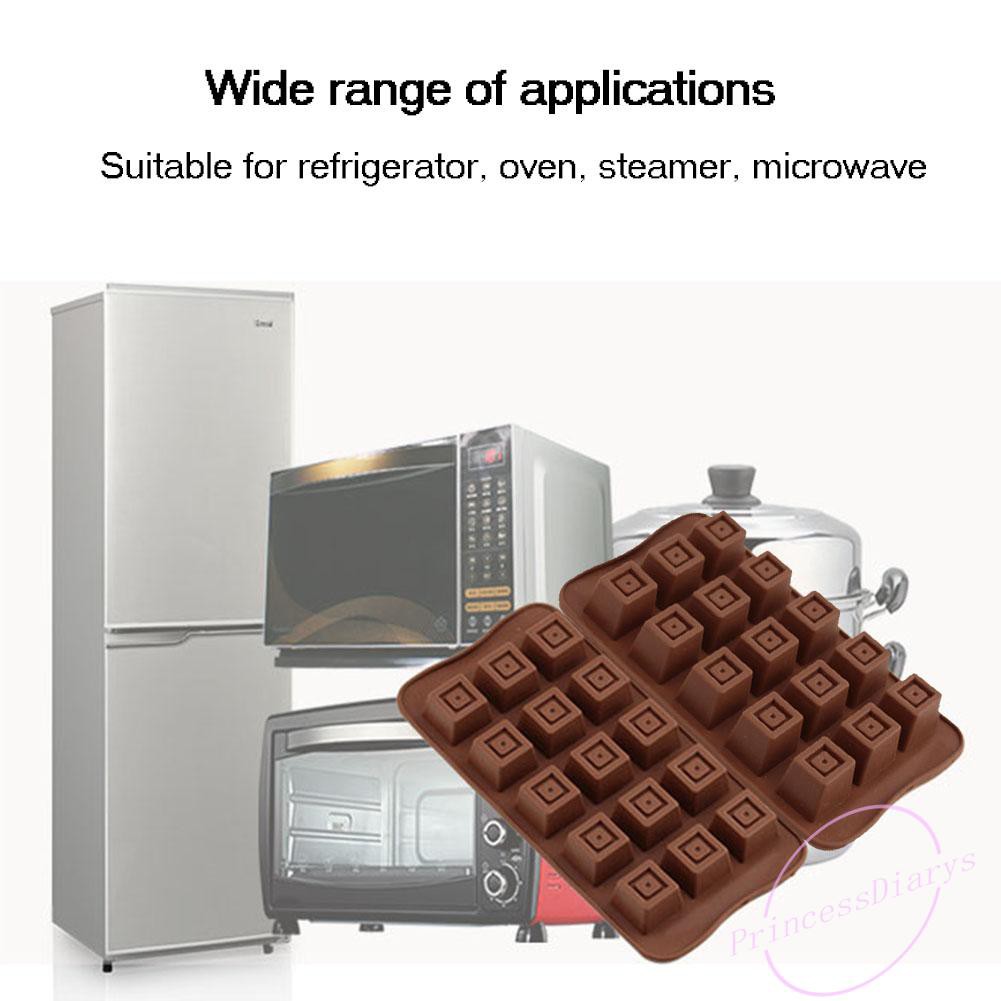 Khay silicon thiết kế hình chocolate chất liệu chống dính thích hợp làm khay đá hoặc khay đổ bánh xà phòng DIY