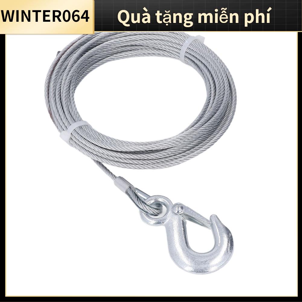 Dây tời cáp 4mmx12m 2000LBS Độ bền thay thế bằng thép không gỉ mạ kẽm Winter064