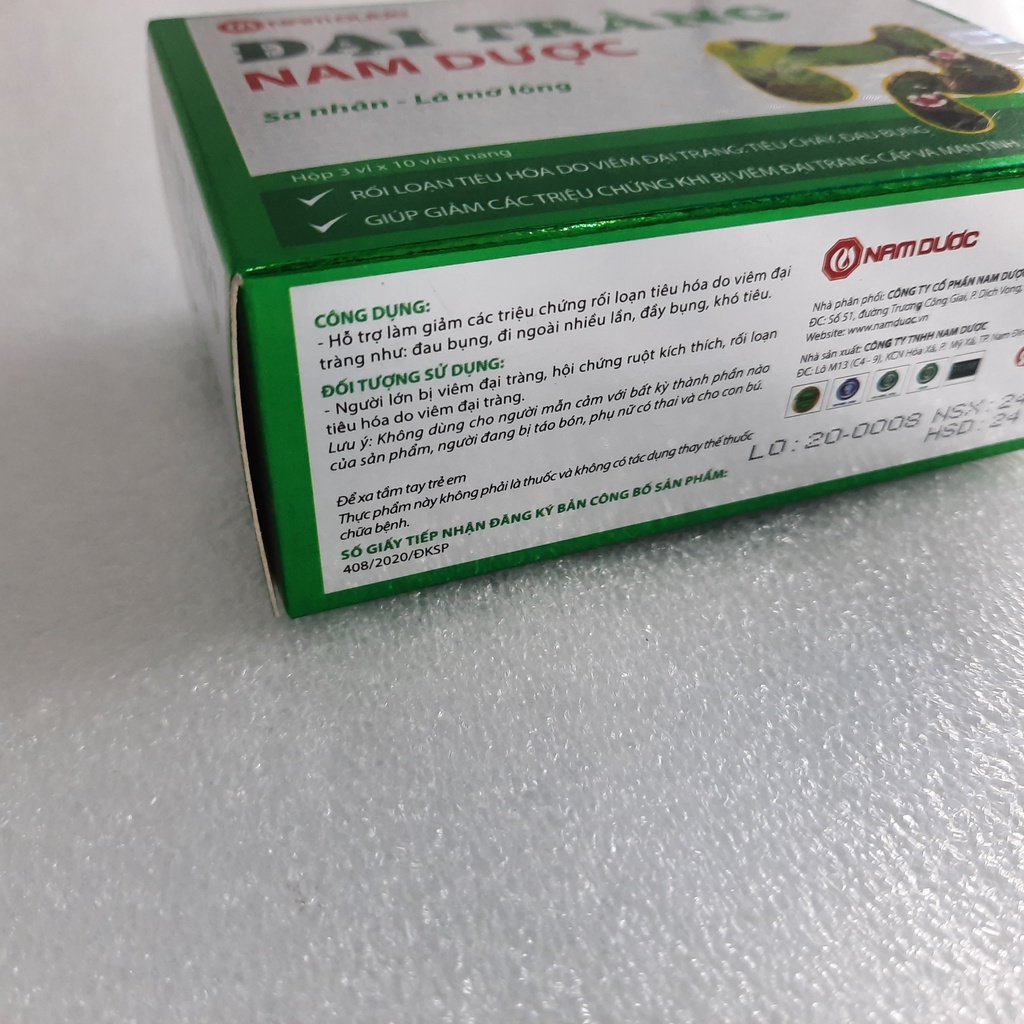 Đại tràng nam dược, giảm viêm đại tràng, táo bón, chướng bụng, đầy hơi