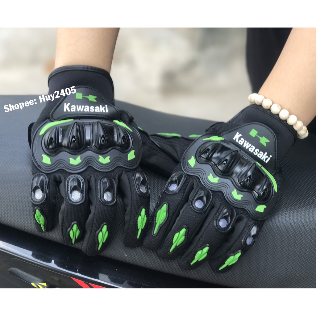 Bao tay Chống Nắng Dài Ngón Kawasaki Có Gù Bảo Vệ Đi Xe Máy Xe Đạp