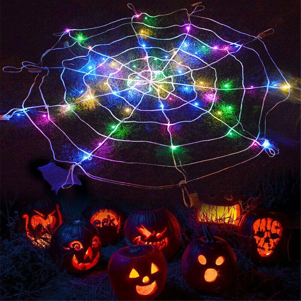 KRNY Đèn LED Cobweb Trang Trí Halloween