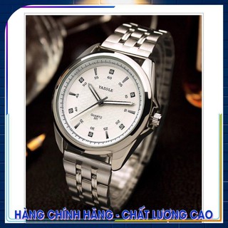 [CAO CẤP] Đồng hồ nam YAZOLE 331 dây kim loại chính hãng cao cấp Fullbox chống nước tốt