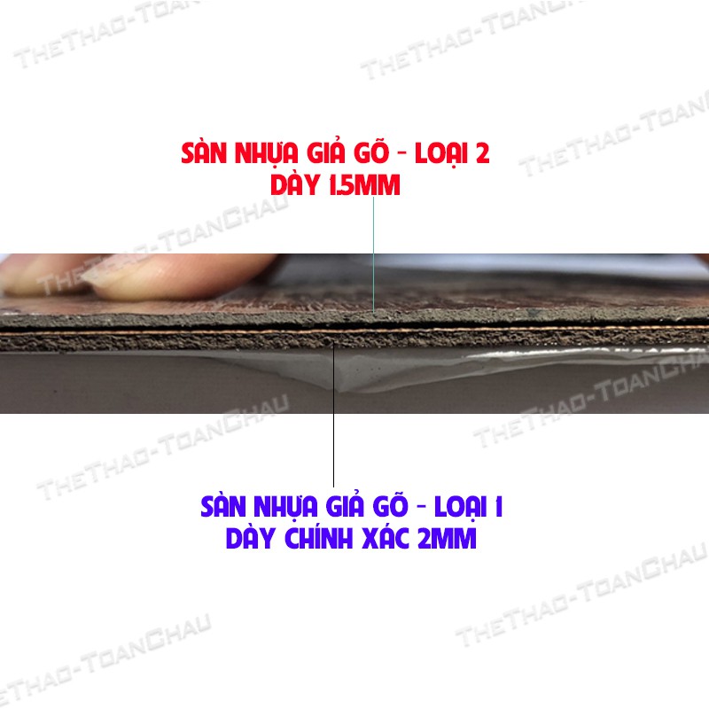 Combo 36 miếng sàn giả gỗ cao cấp loại 1 dày đủ 2mm [FREESHIP] Tự dính C007 - Shop Toàn Châu - Chống cháy