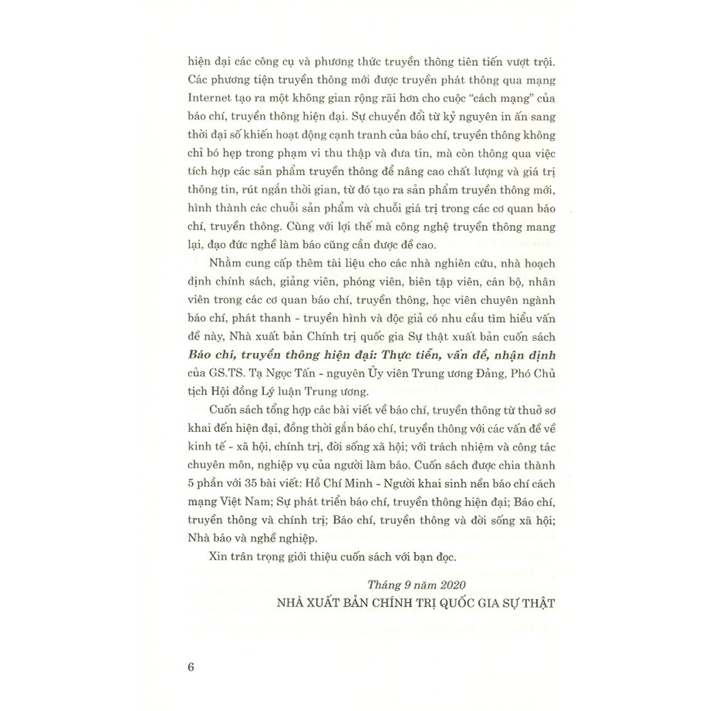 Sách - Báo Chí, Truyền Thông Hiện Đại - Thực Tiễn, Vấn Đề, Nhận Định | BigBuy360 - bigbuy360.vn